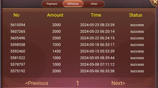 Rummy Modern VIP App Withdraw Proof