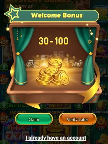 Welcome Bonus in Spin 101 App