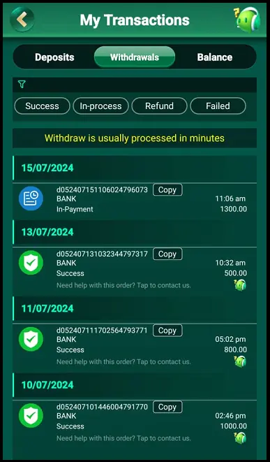 Yono 777 App Withdrawal Proof