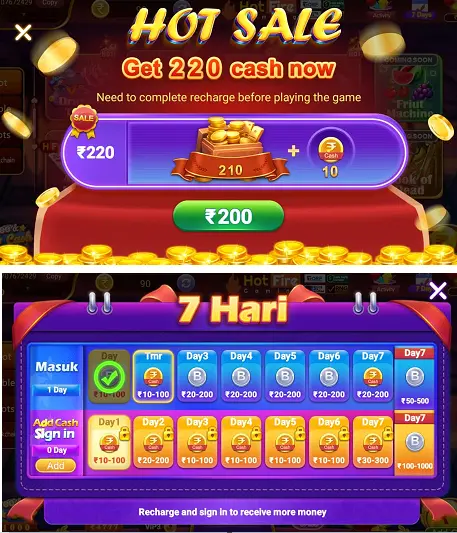 Add Cash Offer in Hot Fire Game