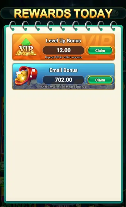 Yono Slots 777 App Level Up Bonus & Email Bonus